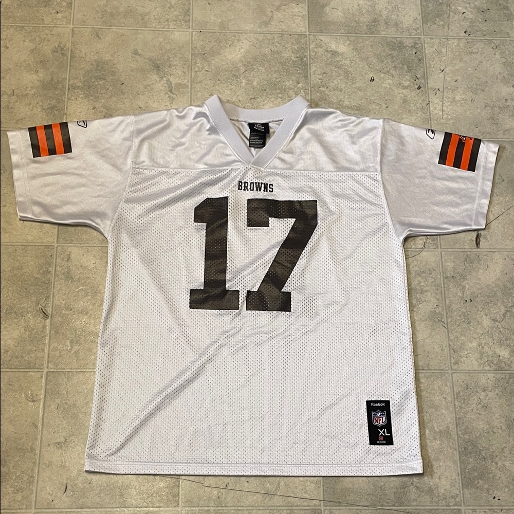 Cleveland Brown vintage cropped jersey Braylon Edwards Reebok NFL